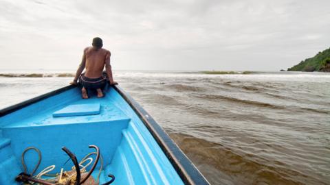 Fisherman on the island of Trinidad