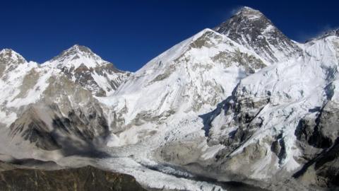 Everest with the Kumbu glacier below