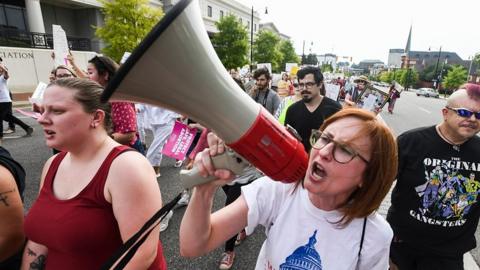 Protester in Alabama