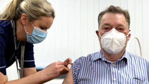 James Shaw gets the first dose of the Oxford vaccine