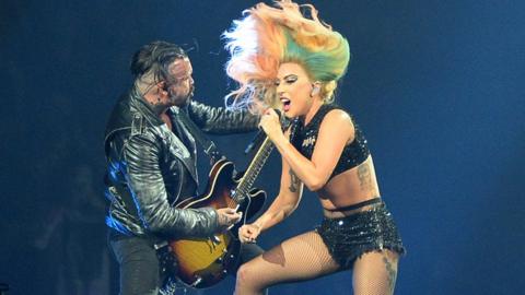 Lady Gaga performs on the Joanne World Tour