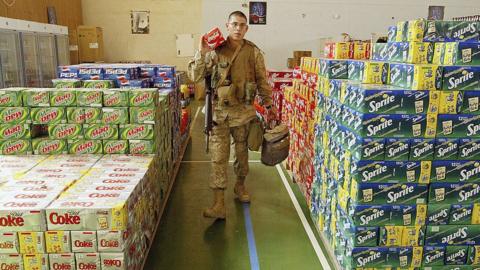 A US soldier at Al Asad in 2004