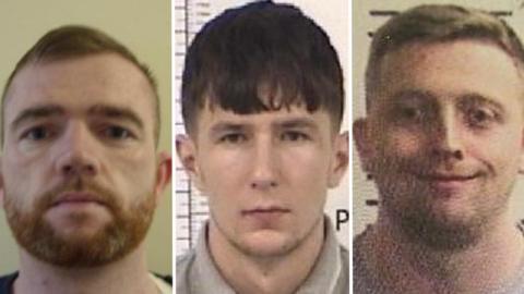 Kieran Joyce, 31, Michael Casey, 22, and Thomas Kiely, 30