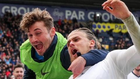 Brad Potts scores for Preston