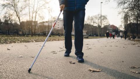 Man with cane