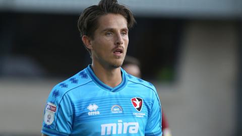 Tom Nichols in action for Cheltenham Town