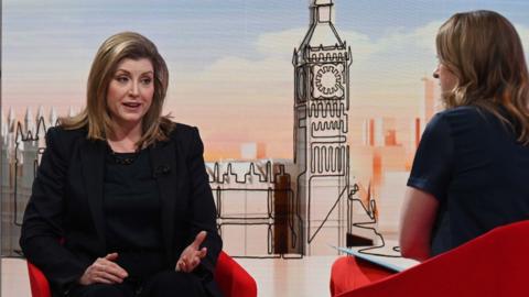 Penny Mordaunt speaks to the BBC's Laura Kuenssberg