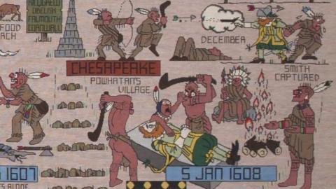 American Indians depicted in the tapestry