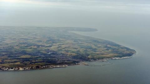 Aerial view of Dover port