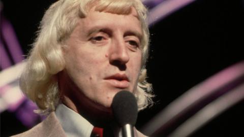 Jimmy Savile on Top of the Pops in 1974