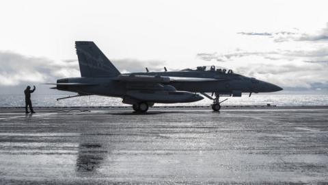 F/A-18 Hornet on USS George HW Bush