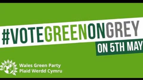 Vote Green on Grey flyer