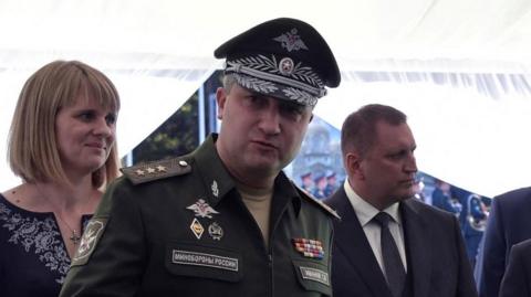 Russia's deputy defence minister Timur Ivanov seen in military uniform