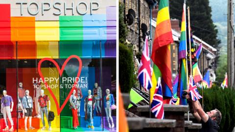 Many companies adopt Pride rainbows in June each year but this year there are also rainbows to support the NHS