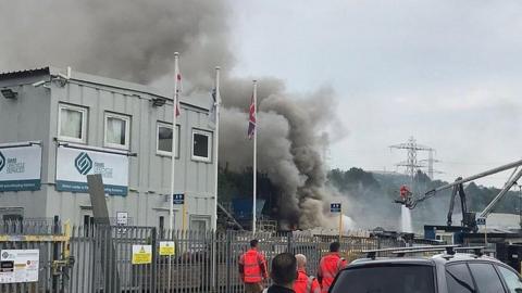 Fire at Sims Lifecycle Services