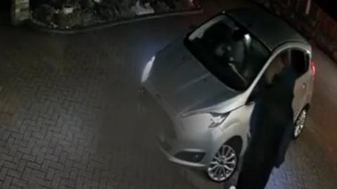 A man next to Geoff Stannard's Ford Fiesta