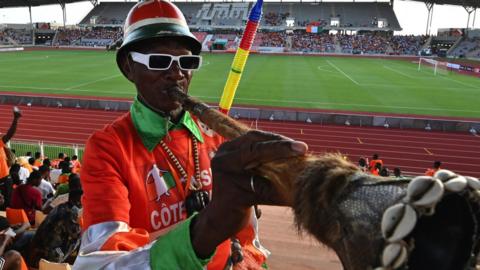 An Ivory Coast fan in Yamoussoukro