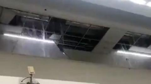 Ceiling collapses at Asda