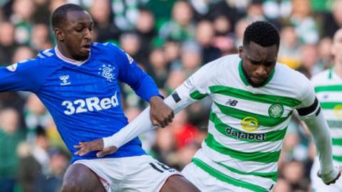 Rangers' Glen Kamara and Celtic's Odsonne Edouard