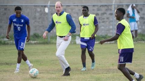 William playing footall