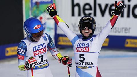 Mikaela Shiffrin and Lara Gut-Behrami