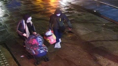 CCTV image shows the trio in London in January