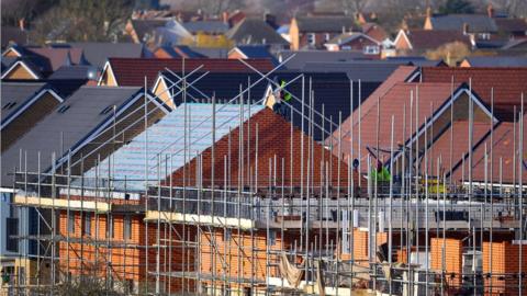 Houses under construction