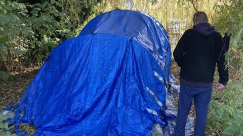 Man and a tent