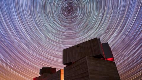 Spinning star affect above observatory