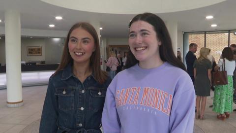 Northern Ireland students receive their A-level results