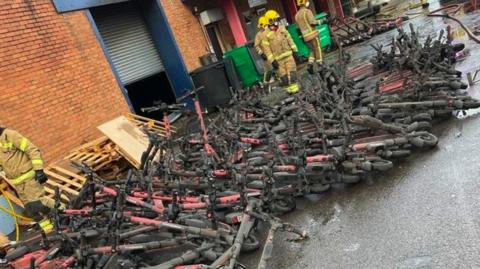 Burned scooters