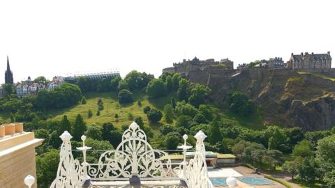 View of Edinburgh Castle from 100 Princess Street