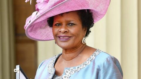 Dame Sandra Mason, governor general of Barbados, after she was made a Dame Grand Cross of the Order of St Michael and St George on 23 March 2018