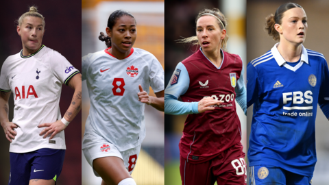 Bethany England, Jayde Riviere, Jordan Nobbs, Ruby Mace