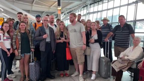 A family of 25 from Newcastle missed their flight to Slovenia for a wedding on Saturday.