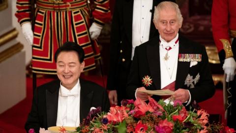 King Charles speaking at state banquet