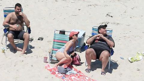 Christie on the beach