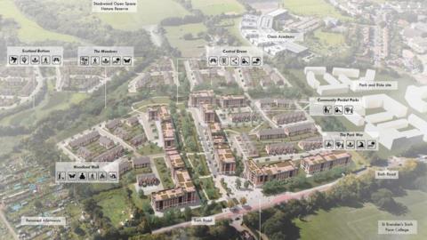 Plans for the homes between Brislington park and ride and the former Wyevale Garden Centre