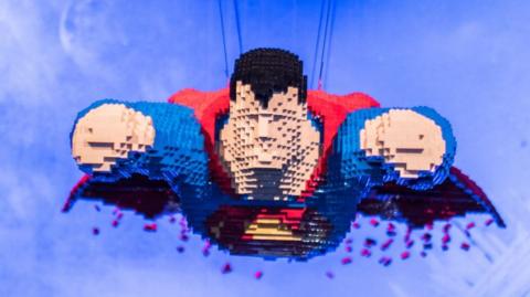 Superman in Lego bricks
