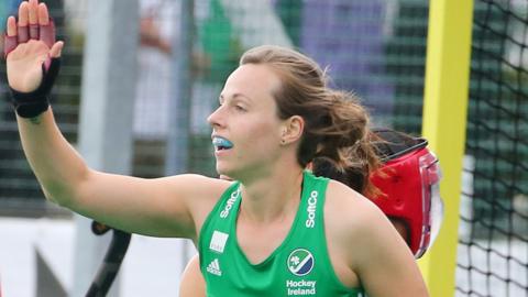 Megan Frazer in action during last year's Olympic qualifying tournament in Banbridge