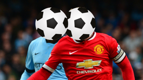 Manchester City and Manchester United players hidden