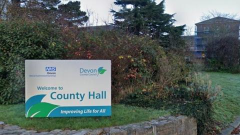 Devon County Hall sign