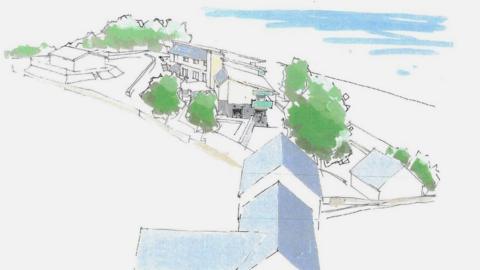 Proposed hotel on Aber foreshore, near Caernarfon