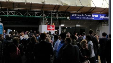 Commuter chaos at Queen Street Station