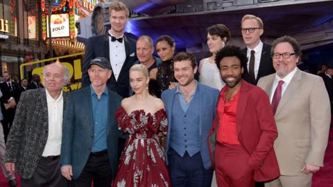 The cast of Solo with Ron Howard