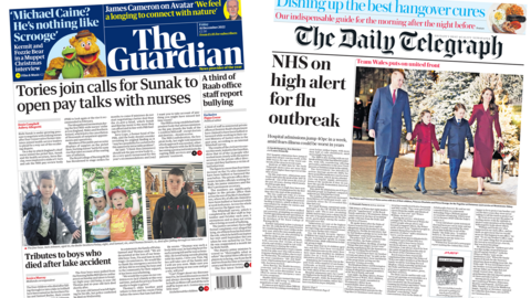 The Guardian and Daily Telegraph