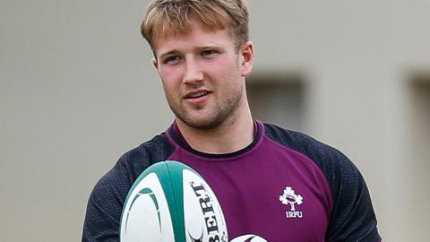 Emerging Ireland and Ulster centre Stewart Moore training in South Africa