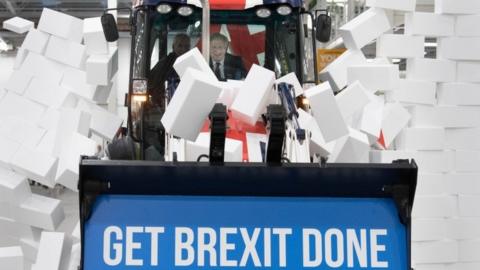 Boris Johnson at JCB factory