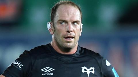 Alun Wyn Jones glares on the field