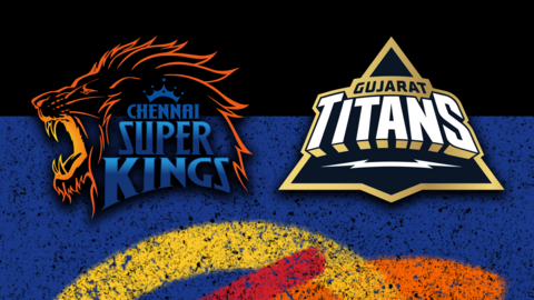 Chennai Super Kings v Gujarat Titans badge graphic